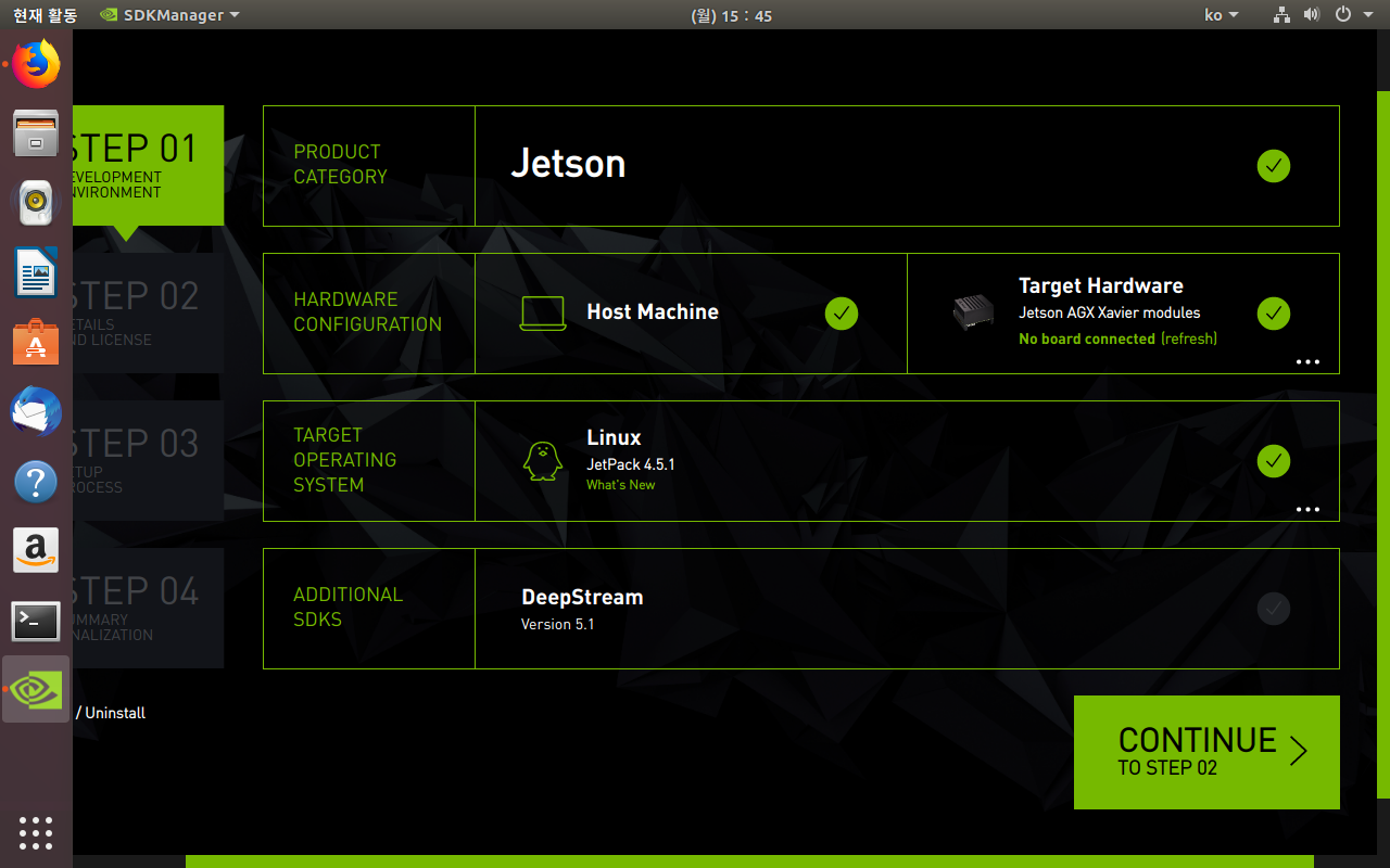 jatson virtual box install